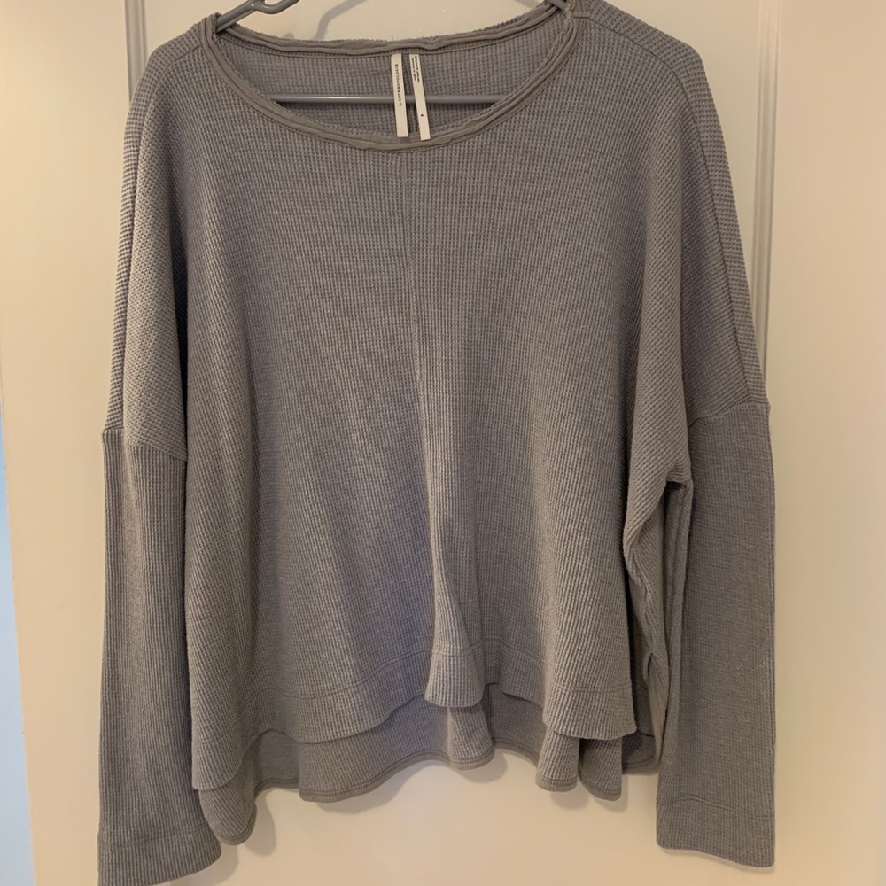 Anthropologie Grey Waffle Thermal Shirt